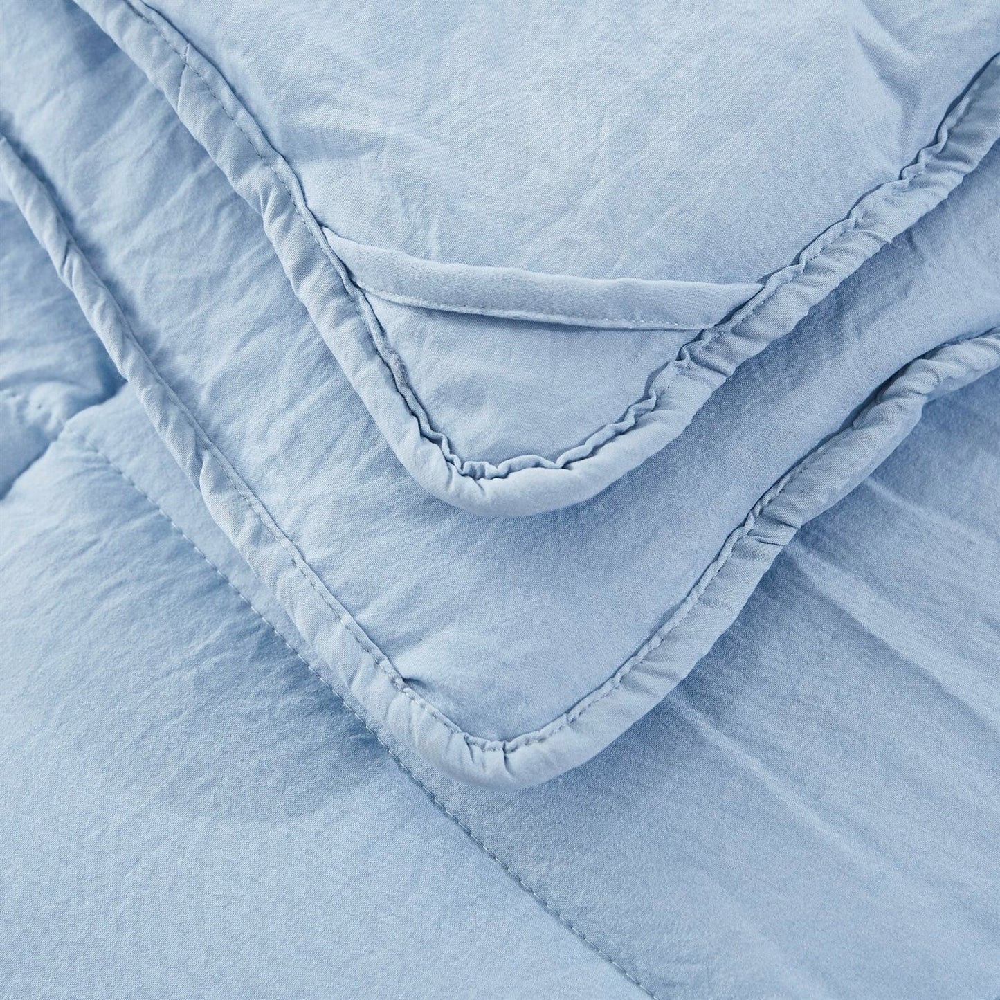 Bedroom > Comforters And Sets - King Size Blue 3 Piece Microfiber Reversible Comforter Set