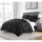 Bedroom > Comforters And Sets - Queen Size Reversible Microfiber Down Alternative Comforter Set In Black