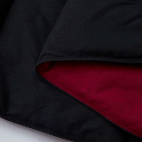 Bedroom > Comforters And Sets - Twin/Twin XL Traditional Microfiber Reversible 3 Piece Comforter Set In Black/Maroon