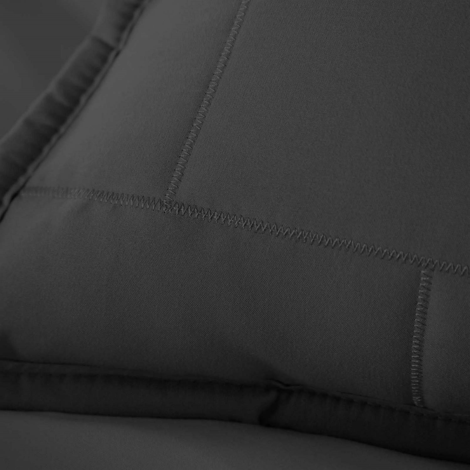 Bedroom > Quilts & Blankets - Twin/Twin XL Black Modern Brick Stitch Microfiber Reversible 2 Piece Quilt Set