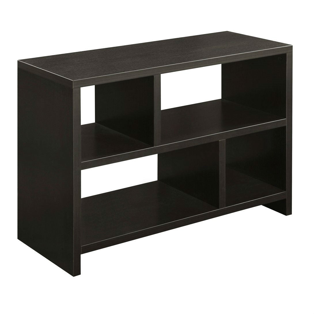 Living Room > Bookcases - Modern 2-Shelf Bookcase Console Table In Espresso Wood Finish