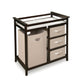 Bedroom > Kids Bedroom - Baby Changing Table With 3 Baskets And Hamper In Espresso