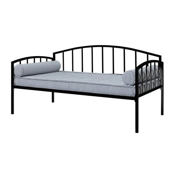Bedroom > Bed Frames > Daybeds - Twin Size Modern Black Metal Daybed For Bedroom Or Living Room