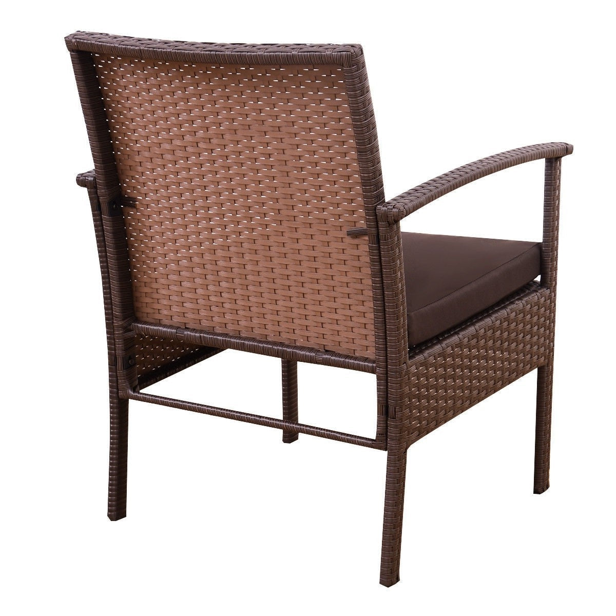 Outdoor > Outdoor Furniture > Patio Furniture Sets - Brown 4-Piece Outdoor Rattan Patio Furniture Set