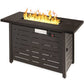 Outdoor > Outdoor Decor > Fire Pits - Outdoor Heating Brown Steel LP Gas Propane Fire Pit W/ Auto Ignition