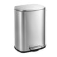 Kitchen > Trash Cans & Recycle Bins - 13 Gallon Brushed Stainless Steel Kitchen Trash Can With Step Open Lid