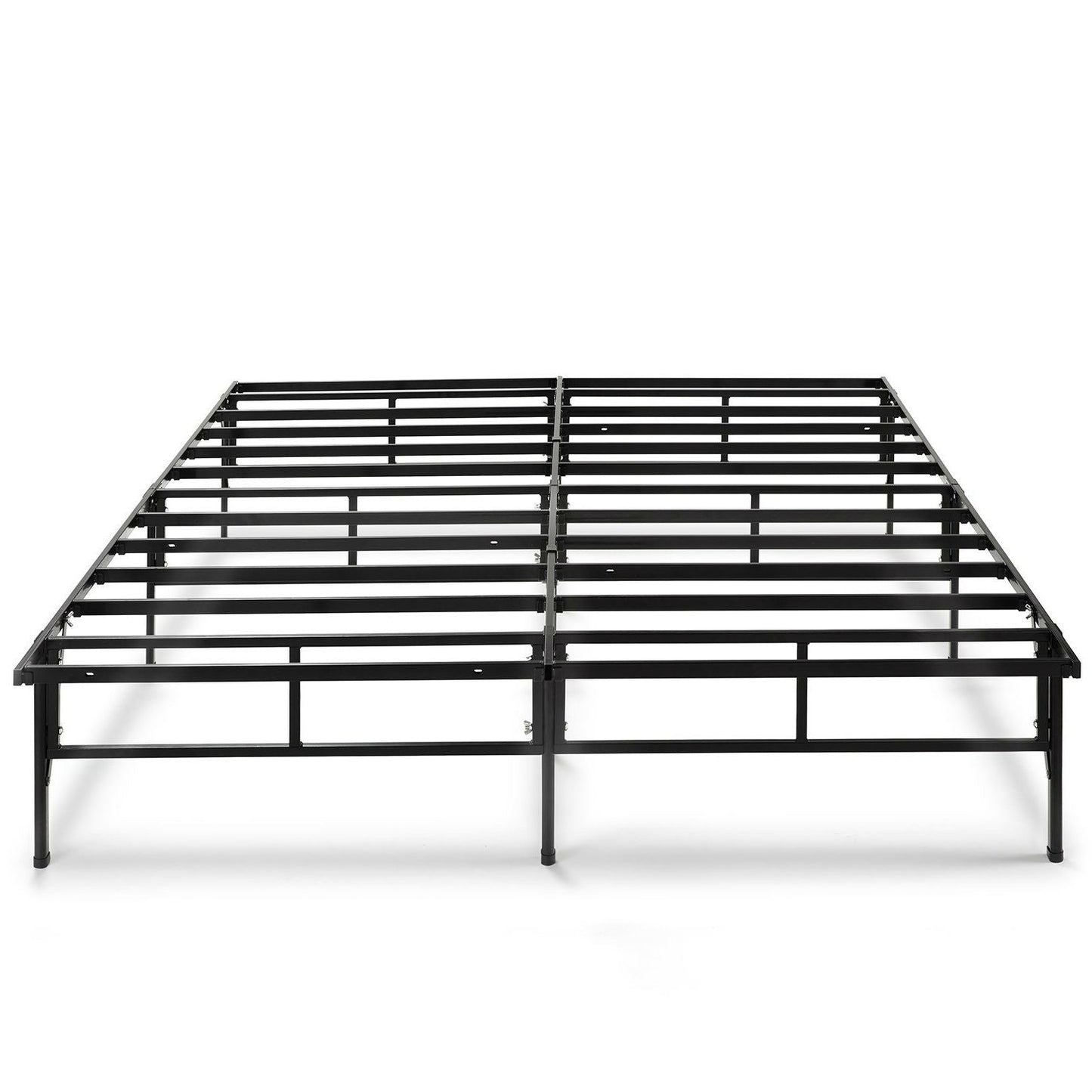 Bedroom > Bed Frames > Platform Beds - Queen Size Sturdy Black Metal Platform Bed Frame