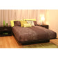 Bedroom > Bed Frames > Platform Beds - Queen Size Platform Bed Frame In Dark Brown Chocolate Wood Finish