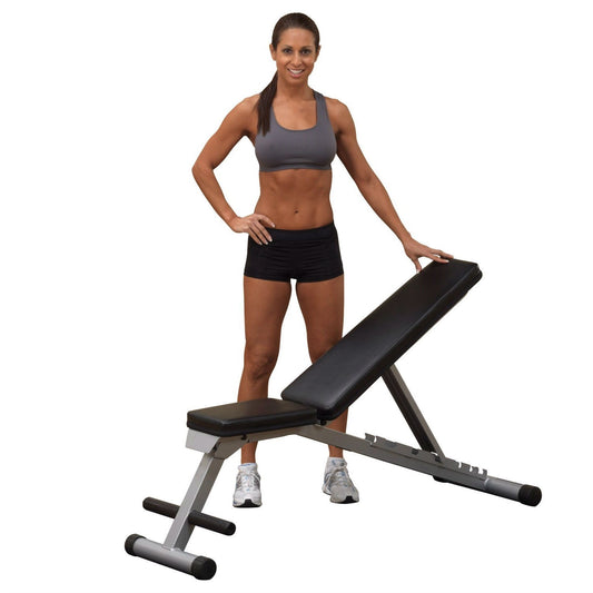 Accents > Fitness Equipment - Multi-position Weight Training Flat Incline Decline Folding Exercise Bench