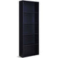 Living Room > Bookcases - Modern 5-Shelf Bookcase Storage Shelves In Black Wood Finish