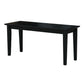 Accents > Benches - Solid Wood Entryway Accent Bench In Black Finish