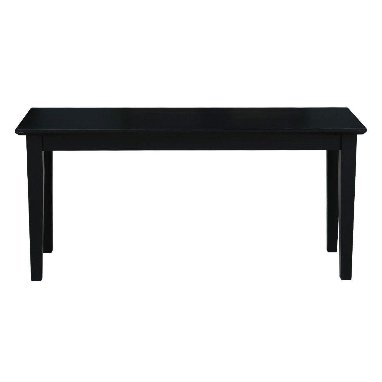 Accents > Benches - Solid Wood Entryway Accent Bench In Black Finish