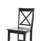 Dining > Barstools - Set Of 2 - X-Back Solid Wood 30-inch Barstools In Black Finish