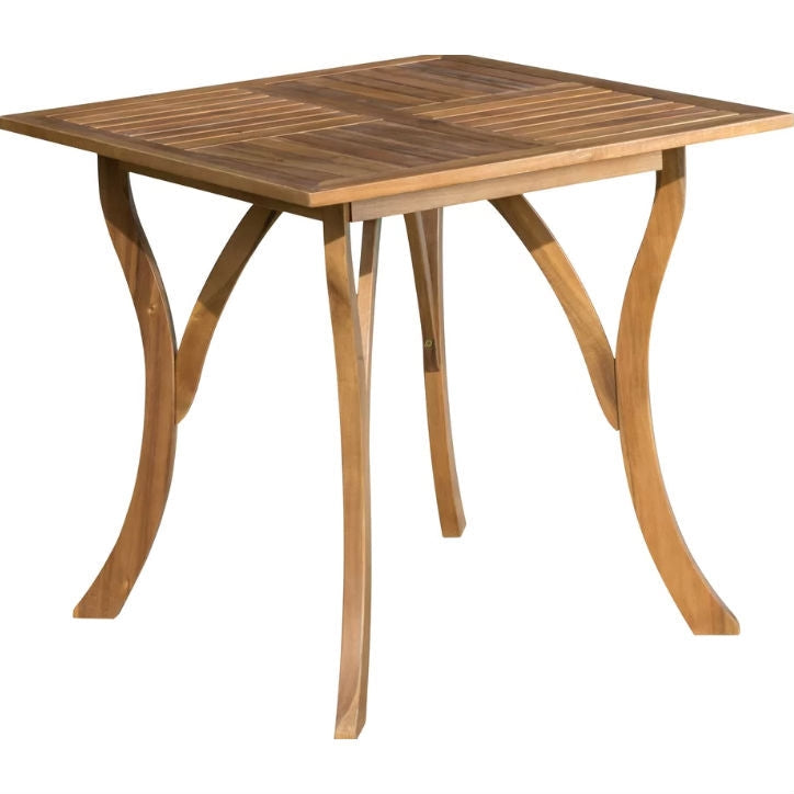 Outdoor > Outdoor Furniture > Patio Tables - Outdoor Solid Wood 31.5 Inch Square Patio Dining Table