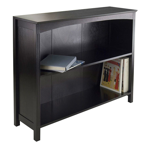 Living Room > Bookcases - Espresso Sturdy 3 Tier Bookcase Shelf Dresser