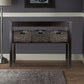 Living Room > Bookcases - Espresso 2 Tier Entryway Hall Console Table With 3 Storage Baskets
