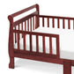 Bedroom > Baby & Kids - Cherry Modern Slatted Guard Rails Toddler Sleigh Bed