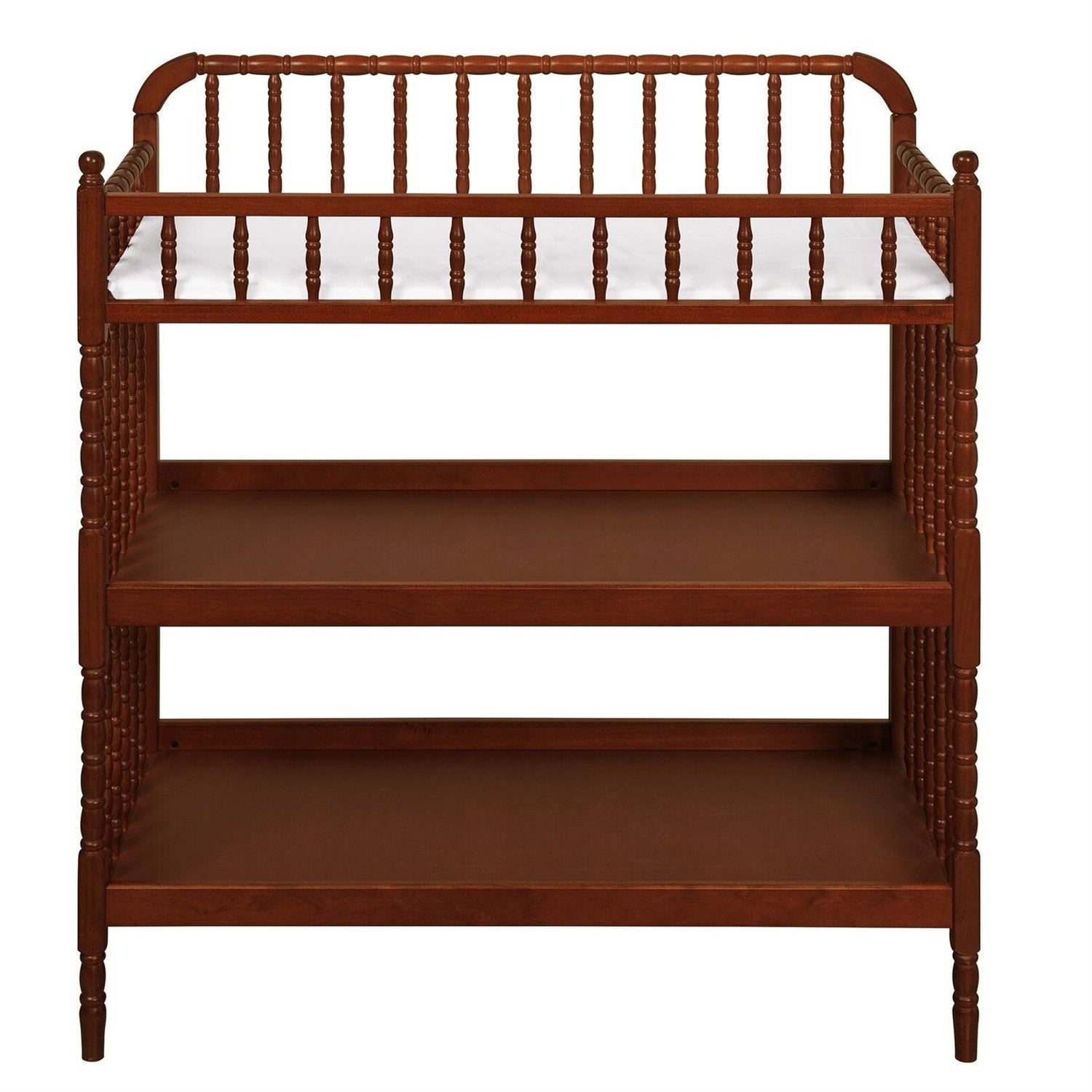 Bedroom > Baby & Kids - Cherry Wood Changing Table With 1-inch Waterproof Changing Pad