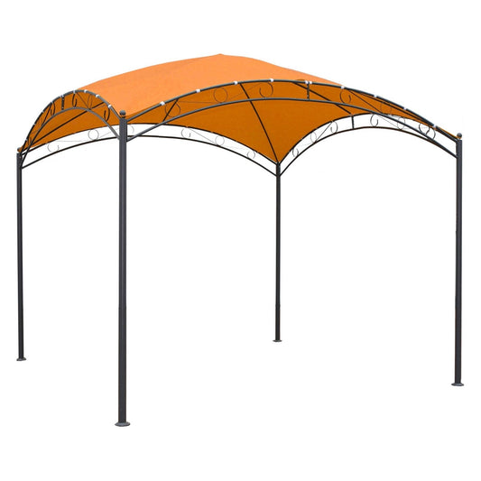10Ft x 10Ft Dome Top Gazebo Shade Tent Bronze Terra Cotta-Novel Home