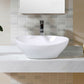 Bathroom > Bathroom Sinks - Contemporary Oval Basin Round Vessel Bathroom Sink In White