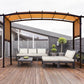 Outdoor > Gazebos & Canopies - 12 Ft X 9 Ft Steel Outdoor Pergola Gazebo Canopy Sun Shelter