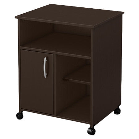 Office > Printer Stands - Contemporary Printer Stand Cart With Storage Shelves In Chocolate