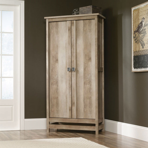 Bedroom > Wardrobe & Armoire - Cottage Style Wardrobe Armoire Storage Cabinet In Light Oak Wood Finish