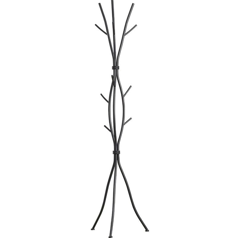 Accents > Coat Racks - Metal Tree Branch Style Coat Rack With Multiple Hooks In Black