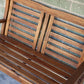 Outdoor > Outdoor Furniture > Garden Benches - Contemporary Outdoor 2-Seat Garden Bench With Weather Resistant Wood Finish