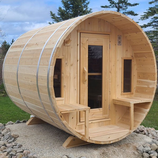 Dundalk LeisureCraft Canadian Timber Tranquility Barrel Sauna