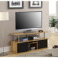 Living Room > TV Stands And Entertainment Centers - Modern 50-inch TV Stand In Light Oak / Black Wood Finish