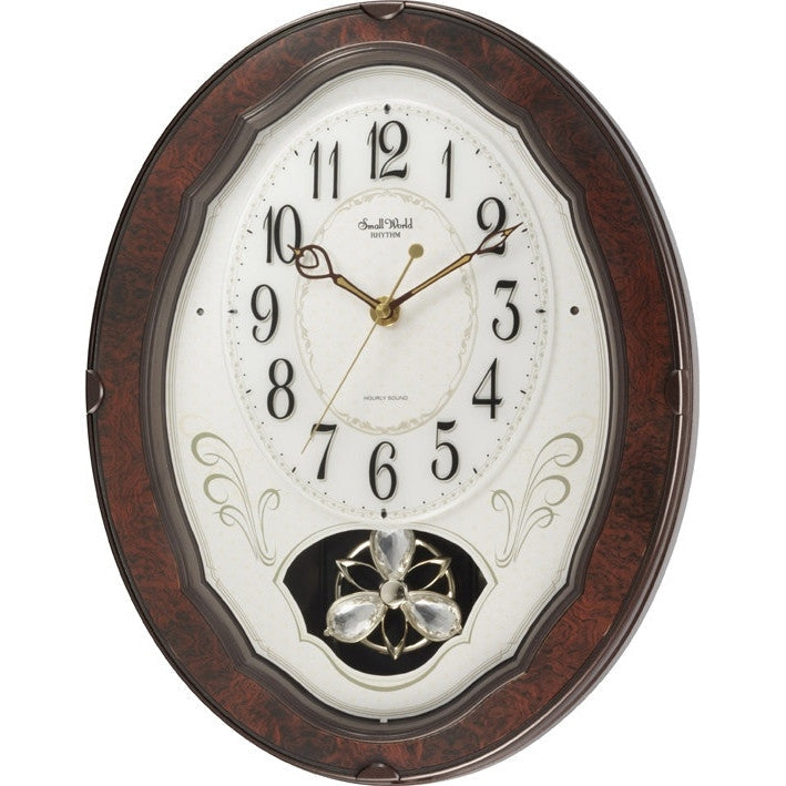 Accents > Clocks - Wood Frame Pendulum Wall Clock - Plays Melodies On The Hour