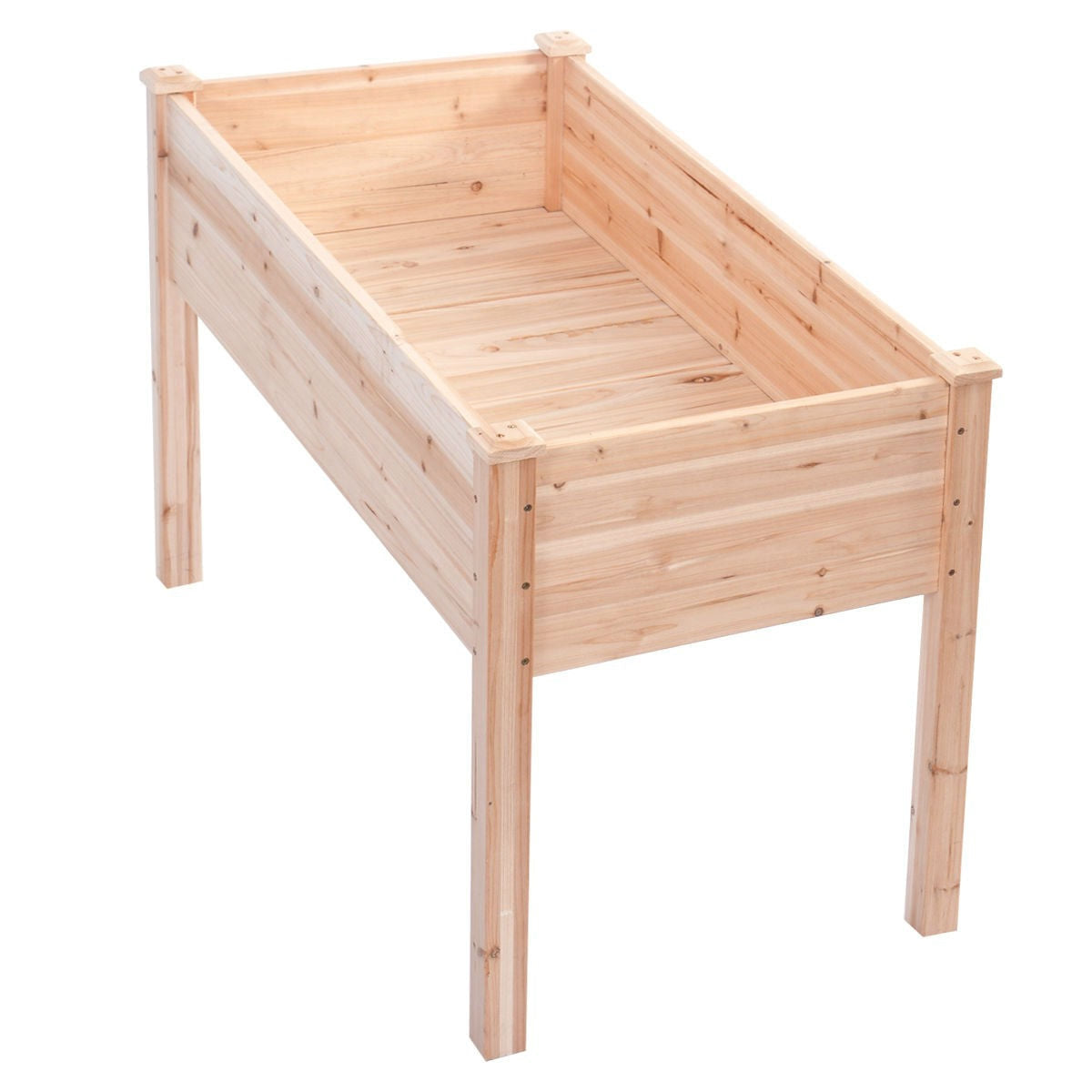 Outdoor > Gardening > Planters - Solid Wood Cedar 30-inch High Raised Garden Bed Planter Box