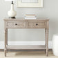 Living Room > Console & Sofa Tables - Console Accent Table Traditional Style Sofa Table In Distressed Cream