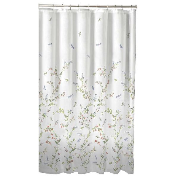 Bathroom > Shower Curtains - Floral Dragonfly Polyester Machine Washable Shower Curtain