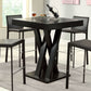 Dining > Dining Tables - Modern 40-inch High Square Dining Table In Dark Cappuccino Finish