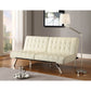 Living Room > Futons - Splitback Multi-Position Futon Sofa Sleeper In Vanilla