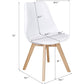 Dining > Dining Chairs - Set Of 4 Modern White Shell Dining Chair Upholstered Padded Seat W/ Beechwood  Legs