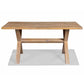 Dining > Dining Tables - Modern Farmhouse Solid Pine Wood Dining Table In Distressed Driftwood Finish