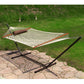 Outdoor > Outdoor Furniture > Hammocks - Rope Hammock Set With Stand Pad And Pillow 55 X 144-inch - Desert Stripe
