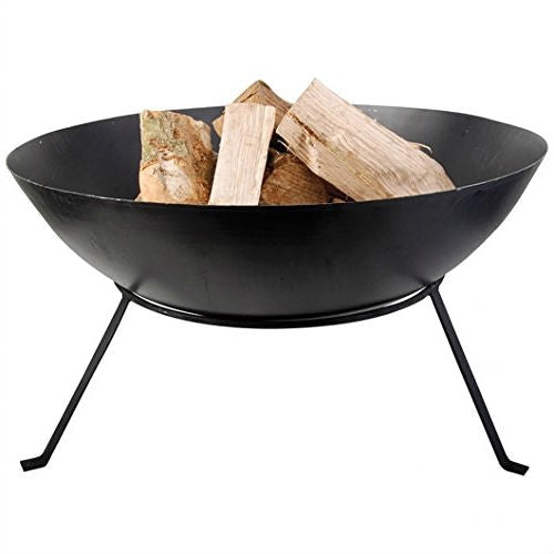 Outdoor > Outdoor Decor > Fire Pits - Black Cast Iron 23-inch Outdoor Fire Pit Bowl With Stand