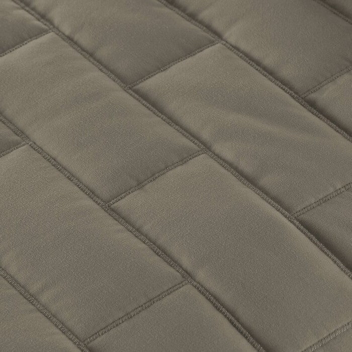 Bedroom > Comforters And Sets - King/Cal King Modern Brick Stitch Microfiber Reversible 3 Piece Comforter Set In Taupe