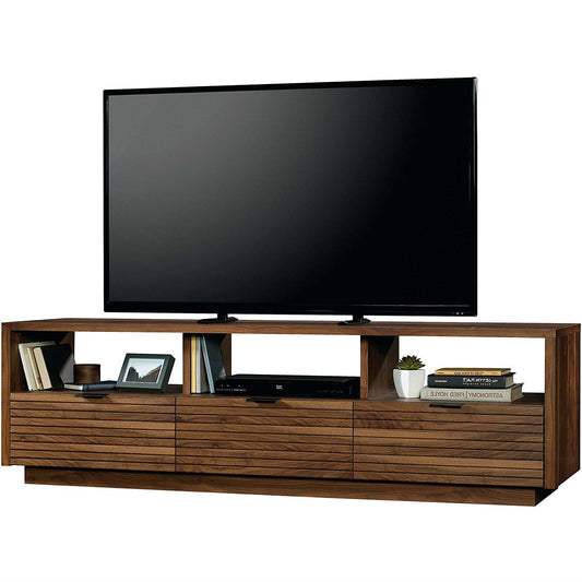 Living Room > TV Stands And Entertainment Centers - Modern Walnut Finish TV Stand Entertainment Center - Fits Up To 70-inch TV