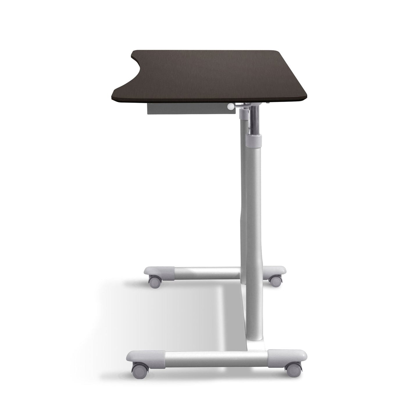 Office > Computer Desks - Espresso Adjustable Height Sitting Or Standing Desk Stand Up Computer Table