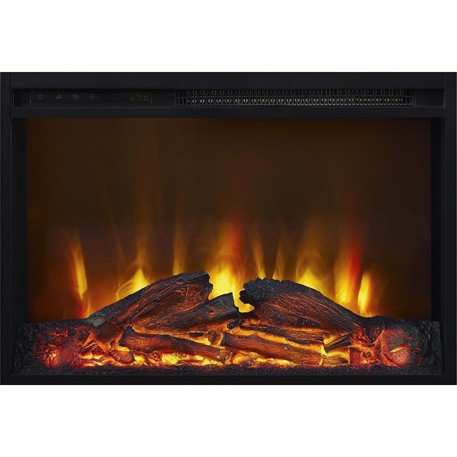 Accents > Electric Fireplaces - 50-inch TV Stand In Medium Brown Wood With 1,500 Watt Electric Fireplace