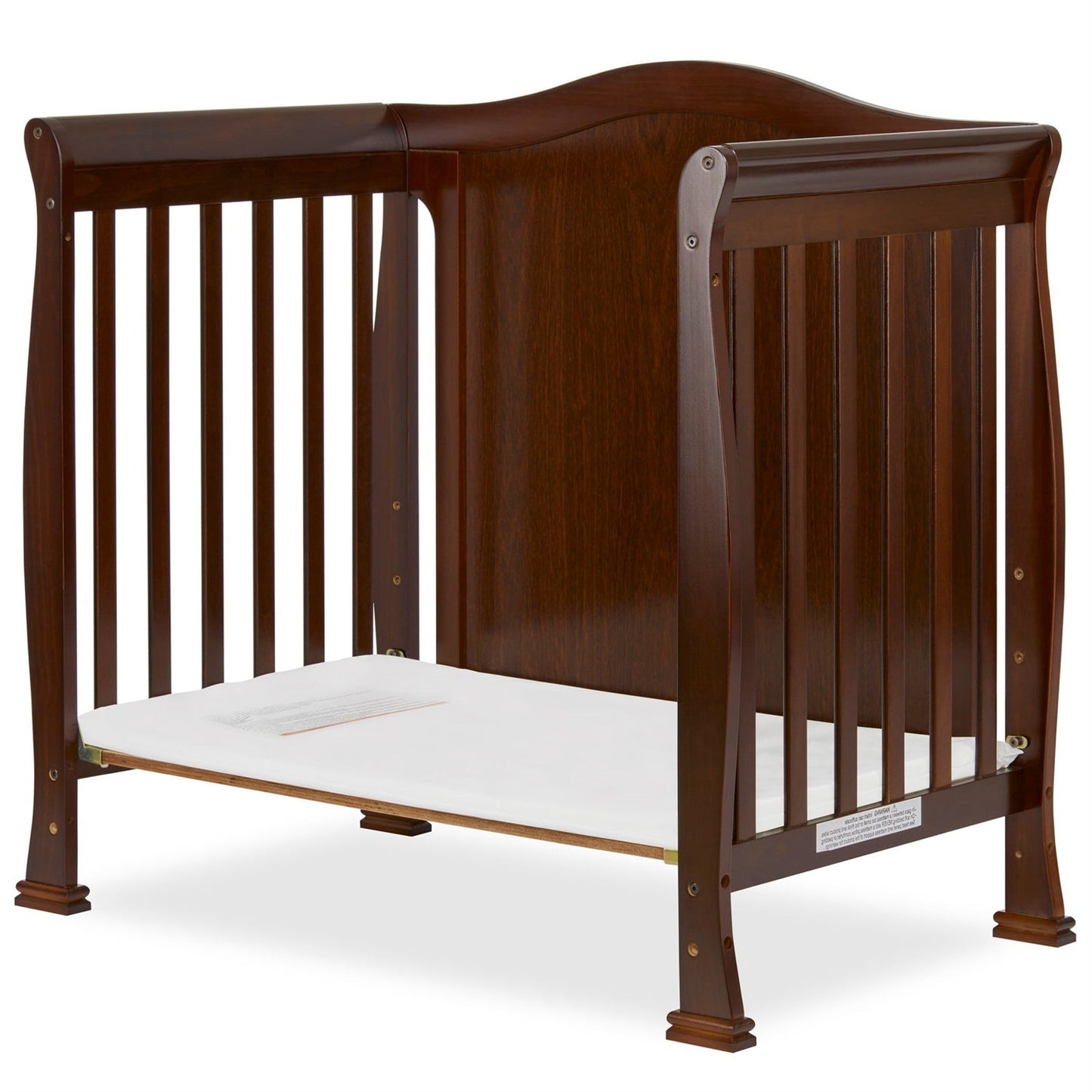 Bedroom > Baby & Kids - Solid Wood 3-in-1 Convertible Baby Crib Toddler Bed Daybed In Dark Brown Finish