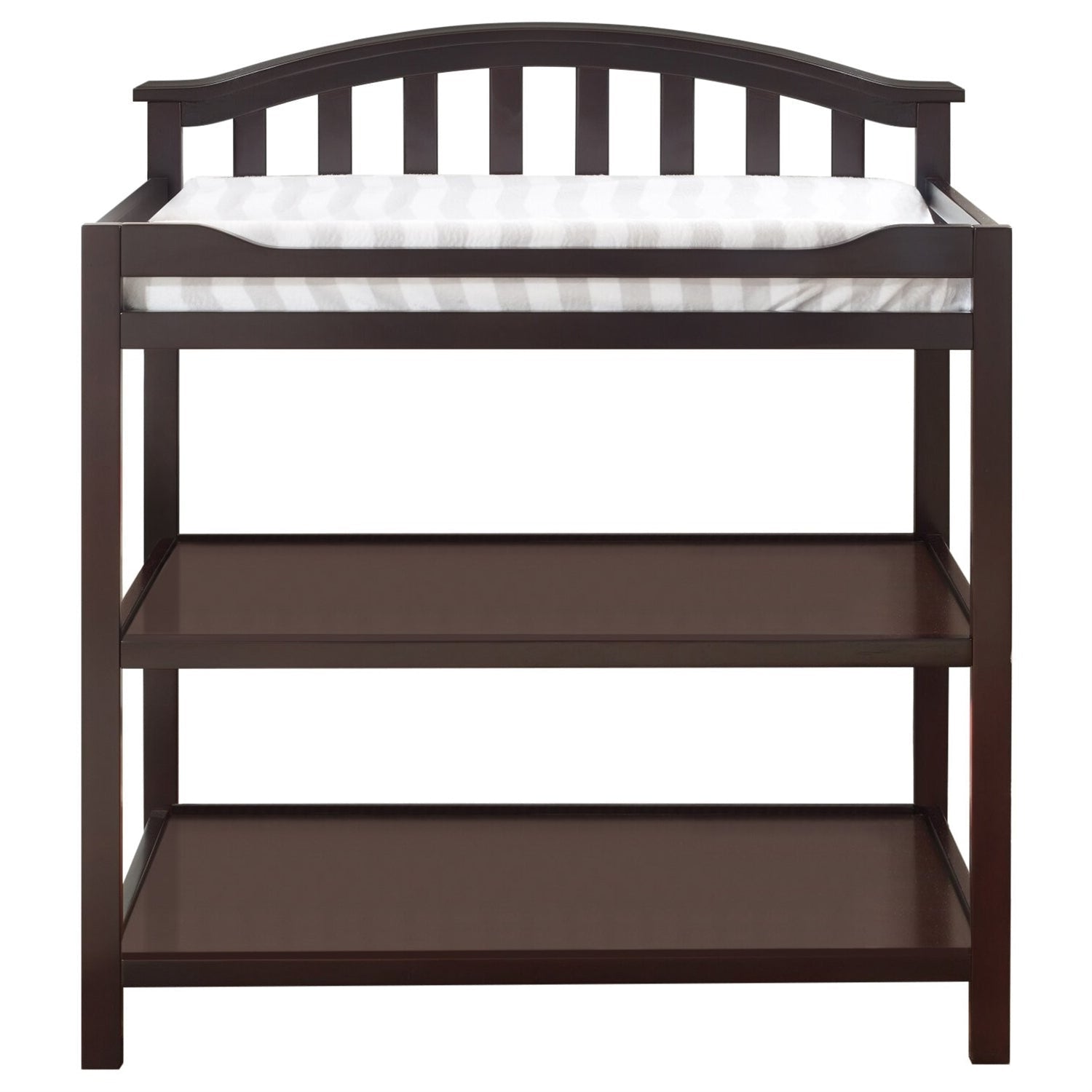 Bedroom > Baby & Kids - 3 Piece Crib Changing Station 6 Drawer Dresser Nursery Furniture Set Espresso
