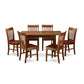 Dining > Dining Sets - Mission Style 7-piece Dining Set In Mahogany Wood Finish