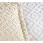 Bedroom > Bedspreads - Full Size Beige Chenille Cotton Bedspread With Fringe Edges