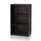 Living Room > Bookcases - Modern 3-Shelf Bookcase In Espresso Wood Finish